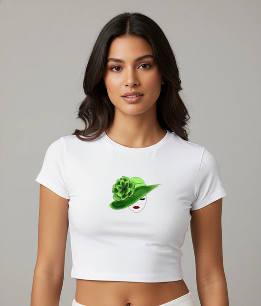 Floral Hat Baby Tee